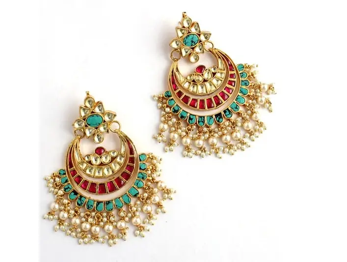 Chandbali earrings traditional Indian jewelry min