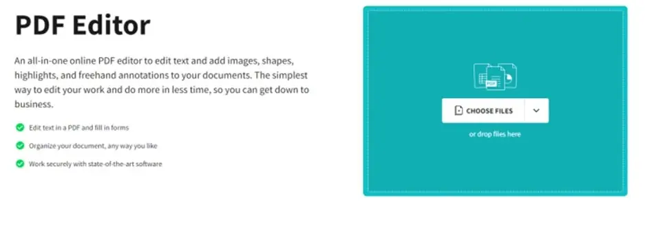 Smallpdf is another popular online PDF editor
